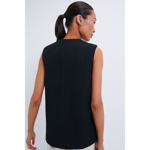 TUCKERNUCK Black Tweed Sonja Top Size L NWT Retail $128 Tuckernuck - Picture 2 of 10